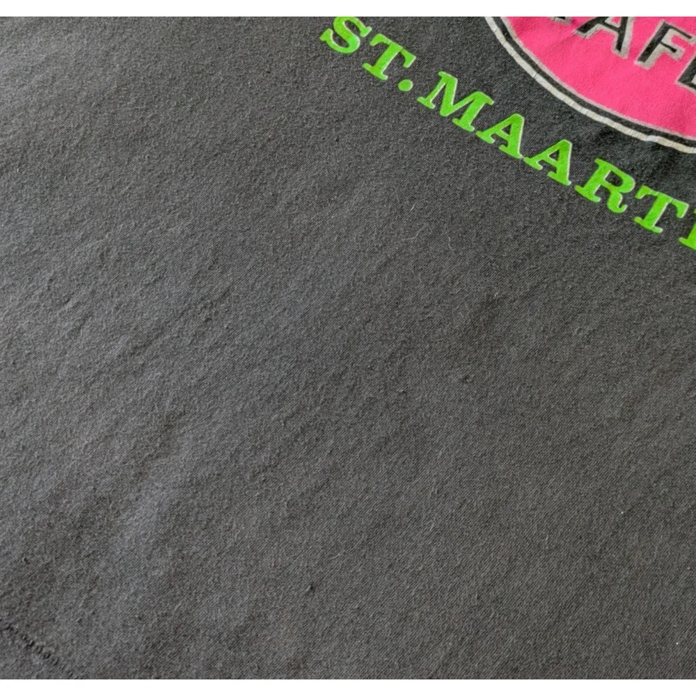 Vintage Hard Rock Cafe St. Maarten T Shirt Single Stitch 80s 90s Grunge Hot Pink